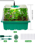 Indoor Seed Starter Trays With Grow Lights 72 Cell Kit featuring high humidity dome and gardening tools, perfect for seed starting.