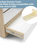 Image showing Kitchen Drawer Rail Bracket For Butter Smooth Gliding Rear Track Back Plate heavy duty nylon, compatible with Prime-Line R 7265.