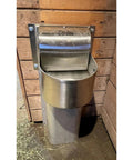 Heated Automatic Stall Waterer For Horses Forged In 304 Stainless Steel Wall Mounted water bowl installed in barn.