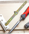 heavy-duty adjustable hinge with tools for furniture assembly