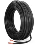 Low Voltage Landscape Wire 18 Gauge Two Conductor SPT Two Wire Outdoor Lighting Cable Black 200 Feet Direct Burial Flexible Copper