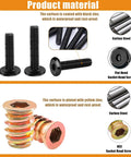 Woodworking Gear Kit With 35 1/4-20 Threaded Inserts, 22 1/4-20 X 3/4 Inch Bolts, featuring carbon steel, zinc coating