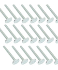 Quarter Inch 1/4-20 T Track Bolt Set, 2-1/2 Inch Length, Drop-In Sliding T Slot Bolts With T Shaped Head for Woodworking, Zinc Plated