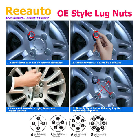 Instructional guide for installing Beefy 24 Piece M14x1.5 Lug Nuts Replacement For Silverado Tahoe Suburban Escalade