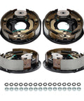Youxmoto trailer electric brake assemblies kit, four units (2 RH, 2 LH), 10x2-1/4 for 3,500 lb trailer axles.
