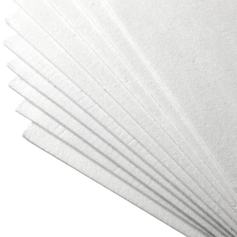 Kiln paper ceramic fiber sheets, white, 11 x 12 in, 0.12 in thick, set of 10