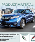 Car with 102 Piece Auto AC Valve Core Kit for R12 R134a and tire valve core repair tools, enhancing auto air conditioning.