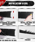 Built Like A Tank 48 Inch Heavy Duty Garage Storage Wall Organizer Rack installation steps image.