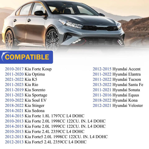 Hyundai And Kia Interior Rear View Mirror Replacement Assembly 851013X100 Direct Swap Easy Install compatibility chart