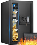 Beefy Home Safe 3.3 Cu Ft Digital Security Safe Box With Smart Alarm System, wall mount, with contents and fireproof bag