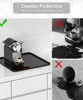 Silicone Coffee Mat 16 By 16 Inch Waterproof Heat Resistant Bar Mat For Espresso Machines Station Accessories No Slip Dish Drying Mat Kitchen Counter Black Home Decor Essentials with espresso machine.