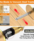Dead Nuts Accurate Adjustable Wheel Marking Gauge For Woodworking Smooth Operator Scribe Tool Solid Brass Build with rolling and fixed blades.
