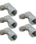 Top Tier 5PC 3/8 Inch Hydraulic Swivel Elbow Fitting Kit With Stainless Steel Corrosion Proof JIC Male Female Connectors For Heavy Duty Pipe Systems And Industrial Machinery Repairs That Hit Hard, five elbow fittings
