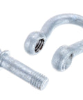 Galvanized Steel Anchor Shackles 3/8 Inch Pair With Screw Pin Design For Easy Hookup To Lead Chain And Anchor Line Heavy Duty Marine Hardware