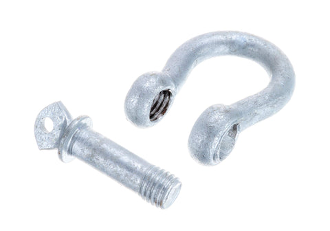 Galvanized Steel Anchor Shackles 3/8 Inch Pair With Screw Pin Design For Easy Hookup To Lead Chain And Anchor Line Heavy Duty Marine Hardware