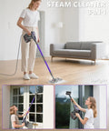 Heavy Duty Steam Mop Cleaner Chemical Free Floor Sanitizer For Hardwood Tile Laminate And Windows featuring upright and handheld modes.