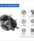 Front Wheel Hub Bearing Assembly For 2018 2019 Ford F-150 4WD With ABS Premium Replacement