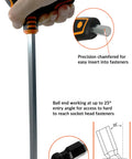 Beefy Pro Grade 9-Piece T-Handle SAE Allen Wrench Set with long arm and ball end for precision and high torque use