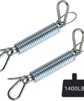 Beefy Heavy Duty Swing Springs Kit With 2 700 Lb Capacity Springs Stainless Steel Hardware 4 Snap Hooks 2 Safety Wires shown