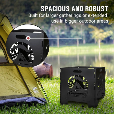 20 Inch Portable Wood Burning Fire Pit Collapsible For Camping And Backyard Use Tailgate Ready Ultra Compact