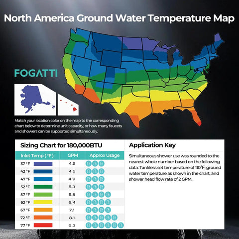 North America Ground Water Temperature Map for Kick The Cold Drafts With This Heavy Duty Tankless Water Heater Natural Gas Outdoor Unit