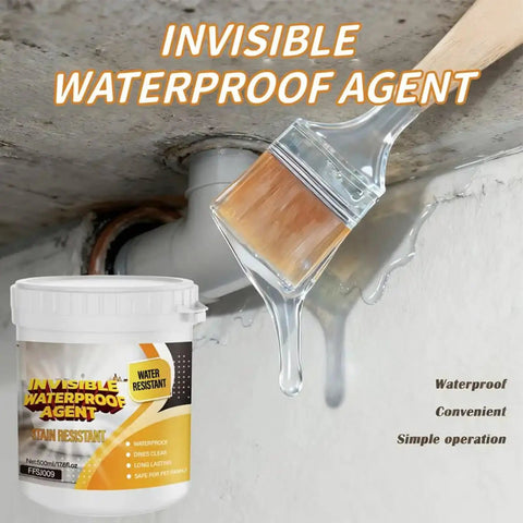 Heavy Duty Roof Sealant Waterproof Invisible Coating That Knocks Out Humidity Keeps Your Entire Home Dry As A Bone While Shutting Down Stubborn Sink Leak Spots Today, applied with a brush on a leaking pipe.