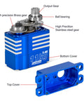 Beefy Waterproof 11Kg High Torque RC Car Steering Servo with coreless metal gears and labeled components