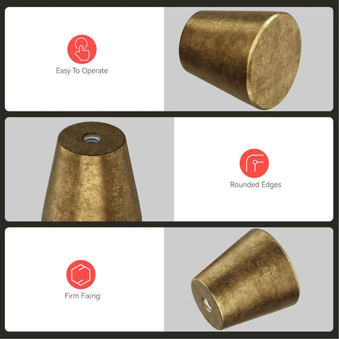 10 Pack Antique Brass Cabinet Knobs Round Vintage Drawer Pulls For Kitchen Cabinets Easy Install With Included 1 Inch And 1 3 4 Inch Screws Classic Small Round Hardware For Timeless Kitchen Decor, featuring easy to operate design, rounded edges, firm fixing.