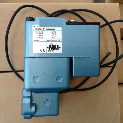 Top Rated Solenoid Valve 56C Series metallic component with wires for pneumatic systems and standard fittings for mechanics.
