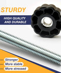 Drop Dead Solid 8mm Threaded Spindle Rods Baby And Pet Gate Replacement Parts No Hassle Swap Universal Fit Heavy Duty metal spindle and knob.