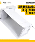 Ice Container Assembly For Frigidaire Refrigerator Replacement Replaces AP7014071 PS16543746 5304526872, white heavy-duty design