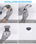 Installation steps for TORCHSTAR 2-Pack 4-Inch 5CCT LED Recessed Light with J-Box, Wet Location in a ceiling.