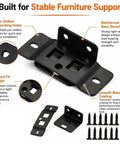 10 Pack L Shape Stainless Steel Right Angle Corner Brackets With Screws Interlocking Hidden Furniture Connectors