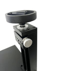 Roughness Measurement Platform For Surface Roughness Tester KR210 KR220 Durable Metal Test Stand With Adjustable Column Lift Portable High Precision Platform For Surface Roughness Gauges And Meters, black metal stand close-up