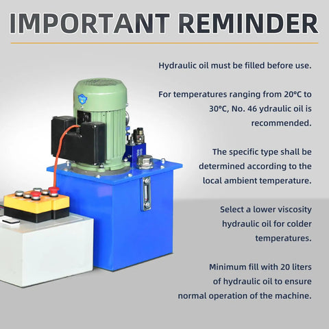 Hydraulic unit and safety instructions for Heavy Duty 2200 Lbs Electric Hydraulic Lift Platform with Wall Mount Freight Elevator
