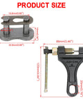 420 Mini Bike Rear Drive Chain 90 Link And Breaker product size diagram with measurements