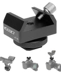 Finderscope Mount Adapter With Dovetail Base And 1/4 Inch Threaded Hole for video DSLR and mirrorless cameras shown in use