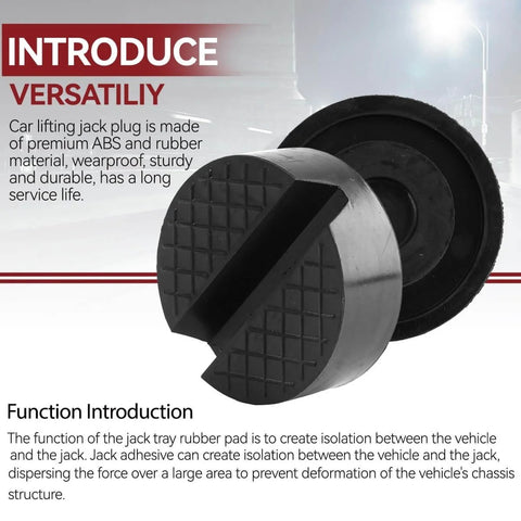 Two Pack Rubber Jack Pad For Trolley Floor Jack Disk Pad Adapter Pinch Weld Jack Anti Slip Rail Frame Support Block