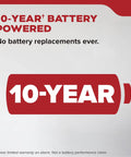 Top Shelf Smoke Detector Alarm With Crisp Voice Alerts And Loud Siren Engineered For Zero Hassle Home Fire Safety featuring 10-year battery tagline.