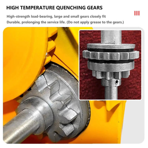 High temperature quenching gears of Heavy Duty Hand Winch 2425 Lb 1100 Kg Manual Two Way Self Locking With 30 M Wire 98.4 Ft