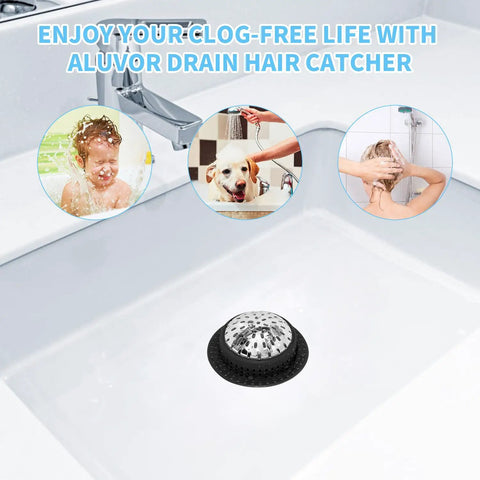 Heavy Duty Bathtub Drain Hair Catcher And Shower Drain Cover For Pop Up And Regular Drains, Rustproof Zinc Alloy With Non Slip Silicone Ring, Easy To Clean, Grips In Place And Lets Water Drain Fast, Greyish White on bathtub