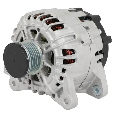 Straight Up Heavy Duty Alternator For Nissan Rogue 2014 To 2018, 120 Amp, SC6 pulley, internal regulator, clockwise rotation.