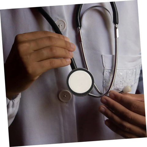 Premium Stethoscope Replacement Diaphragm Assembly Ring With Spot On Acoustic Membrane for Clinic Repairs held by a healthcare professional.