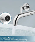 Long Reach Wall Mount Tub Filler With Two Level Handles Solid Brass High Flow Roman Tub Faucet 3 Hole Setup Rough In Valve Included
