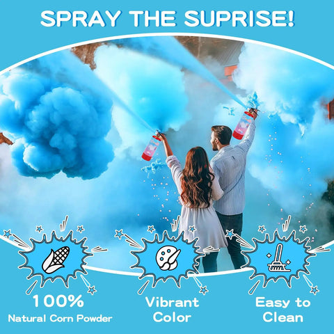 Extra Large Gender Reveal Fire Extinguisher 2 Pack Biodegradable Pink Blue Color Burst Kit For Chic Baby Shower Party Decor That Totally Slaps And Sets The Stage