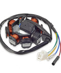 GY6 8 Pole AC Stator Ignition with Copper Windings 5 Wires for 50cc to 150cc Scooters, ATVs, Go Karts, and Buggies