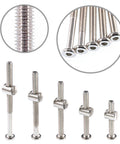 100 Piece Crib Hardware Screw Kit With Nickel Plated M6 Hex Socket Head Screws In 40 50 60 70 80mm Lengths, Barrel Nuts, And Allen Wrench Included For Easy Furniture, Cot And Baby Crib Repairs