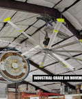 Kick Heat To The Curb With This Heavy Duty Industrial Ceiling Fan Featuring Eight Tough Blades And Massive Sweep For Warehouses Factories And Gyms 110V Shop Floor Chill.