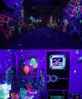 Kickin Black Light Bar For Parties And Neon Decor 54W 395nm UV LED Blacklight illuminating fluorescent wall art and party setup