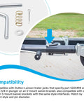 Heavy Duty Swivel Handle Plunger Pin Kit For S Mount Trailer Jacks Plug Straight In To Fix That Rattling Clunk components and compatibility